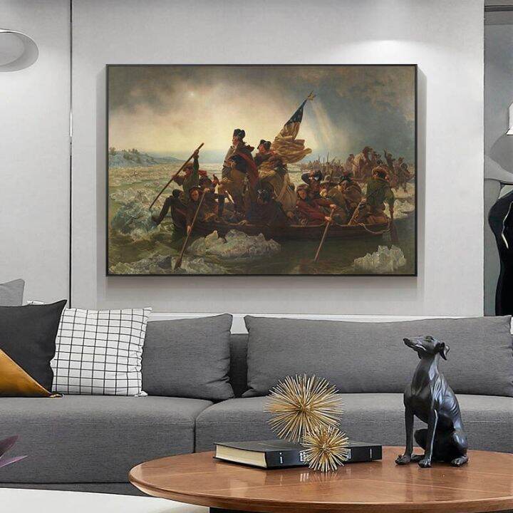 Famous Painting George Washington Crosses The Delaware Oil Painting ...