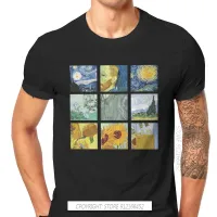 การพิมพ์ที่ยอดเยี่ยม VINTAGE ทางเลือกตลกงานศิลปะ Van Gogh ภาพวาดผู้ชาย TShirt Homme Graphic เสื้อผ้า Cool Design ผ้าฝ้าย T