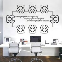 [COD] Room Vinyl Wall Stickers Office Inspirational Quotes Teamwork Decoration Decal Company Hall Posters Mural LL2536