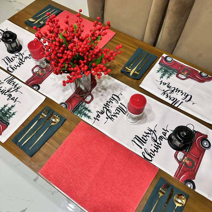 Elegant Christmas Table Runner and Placemat Back to Back 610seats