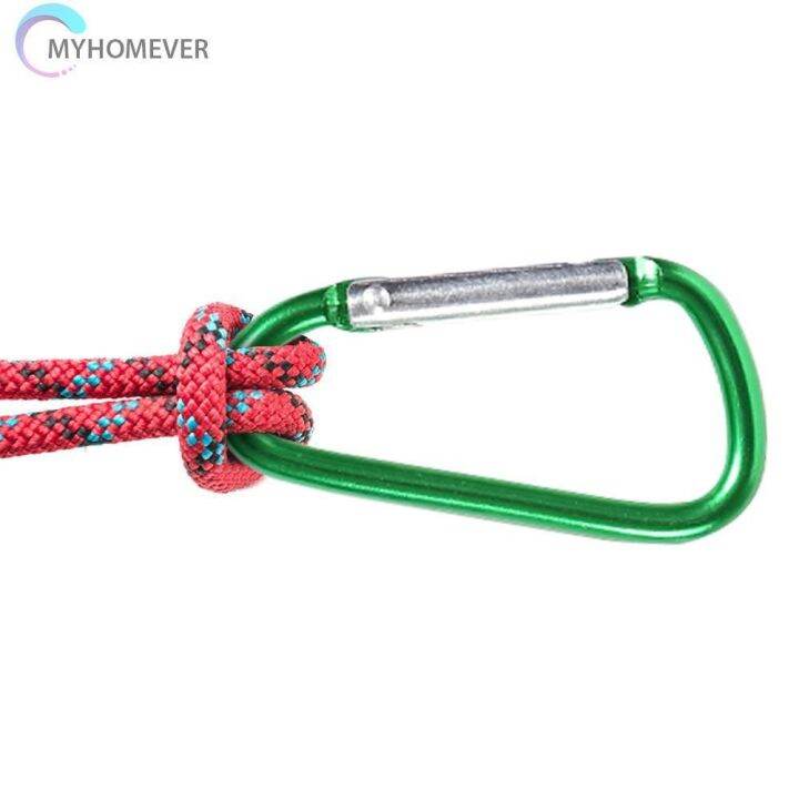 พวงกุญแจ-carabiner-10ชิ้น-พวงกุญแจปีนเขากลางแจ้งตะขอแบบโค้งงอ