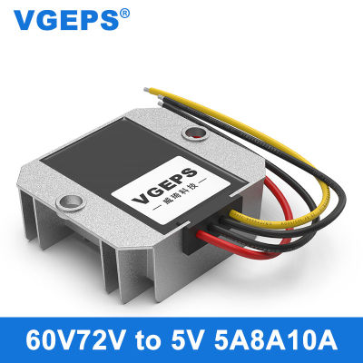 36V48V60V72V ถึง5V DC โมดูลควบคุมแรงดันไฟฟ้า20-85V ลง5V รถยนต์ไฟฟ้ากันน้ำ Converter