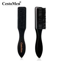 ┅▦◆ CestoMen Barber Fade Brush Soild Wood Material Neck Fading Brush Comb Barber Accessories Vintage Oil Head Styling Tools For Men