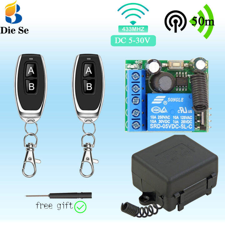 433mhz Universal Wireless Rf Remote Control Switch 5v 6v 12v 24v