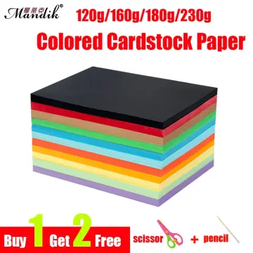 100 Sheets Multicolor Card Papers, Random Color Printer Paper A4 70gsm  Fluorescent Construction Paper For Printing, Origami