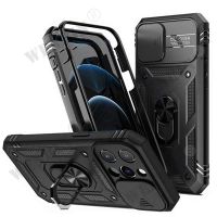 Case For iPhone 15 14 Pro Max 13 12 Pro Max XR X 8 Plus 360 Full Body Rugged Protective Slide Camera Stand Protection Ring Cover