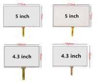 4.3/5 Inch Universal Resistance Digitizer Touch Screen Panel Glass For GPS Navigation MP3 Replacement Parts Die-Cast Vehicles