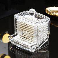 Acrylic Cotton Swabs Storage Holder Box Portable Transparent Makeup Cotton Pad Cosmetic Container Jewelry Organizer Case