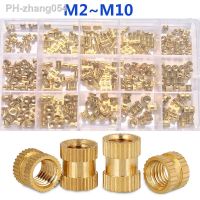 Nut Brass Injection Nut M2 M3 M4 M5 M8 M10 Copper Insert Nuts Female Thread Brass Knurled Embedment Nuts Assortment Nuts Kit Set