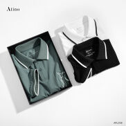 Áo Polo Nam HORSE ATINO vải cá sấu Cotton cao cấp hình thêu sang trọng