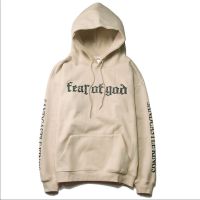 ข่าว2023❤❤สปอต❤❤พลัสขนาด Bieber FOG One Fear of God เสื้อกันหนาวมีฮู้ดแขนยาวผ้าฝ้ายพิมพ์ลายหลวมใหม่