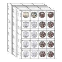 10ชิ้นอัลบั้มอัลบั้มสำหรับเหรียญ12/20/30/42โปร่งใส PVC ชุดสะสมเหรียญหน้าด้านในเหรียญหลวมกระเป๋าเครื่องสำอาง