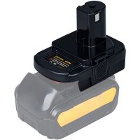 {“: แบตเตอรี่ DM18RL อะแดปเตอร์แปลงยูเอสบี DM20ROB สำหรับ RYOBI Convert DEWALT 20V Milwaukee เป็น18V ตัวแปลงแบตเตอรี่