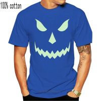 Halloween Scary T-Shirt - Pumpkin Glow In The Dark Face Unisex Mens Gift Top Men T Shirt 100% Cotton Print Shirts Top Tee MC69