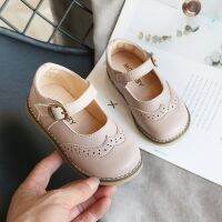 [Cocco figure-]ใหม่ GrilsShoes CasualAutumn WinterPu ShowShoes เด็ก39; S สีดำสีชมพูรองเท้าเด็กวัยหัดเดินสาว ER 30แฟลต