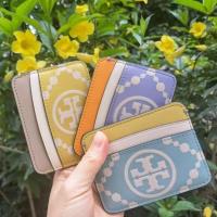 2023 new Tory Burch T Monogram Three Colors Embossed Leather Card Holder Fashion Card Holder