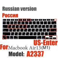 แป้นพิมพ์ซิลิโคนใหม่รัสเซียอุปกรณ์ป้องกันฝาครอบสำหรับ Macbook Air13/12 /15/16pro ทัชบาร์ A1706/A1466/A2941/A1990/A1398/A2289A1932/A2141คีย์บอร์ด