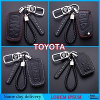 เคสกุญแจรีโมทรถยนต์ แบบหนัง สําหรับ Toyota พวงกุญแจรถยนต์