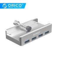 ORICO MH4PU Aluminum 4 Ports USB 3.0 Clip-type HUB For Desktop Laptop Clip Range 10-32mm With 100cm Date Cable gift package