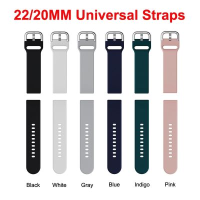 Quick Release 20mm 22mm Silicone Watch Strap Universal Band for Lige Colmi Senbono Xiaomi Huawei Samsung Amazfit Smartwatch Cases Cases