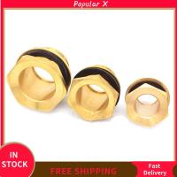 POPULAR X 2pcs 1/2 "3/4" 1" ขั้วต่อถังน้ำทองเหลือง ด้ายสำหรับผู้ชาย ฟันด้านนอก กั้นน็อตเชื่อม อุปกรณ์เสริมปืนซักผ้า พร้อมปะเก็น อะแดปเตอร์ท่อระบายน้ำถังเก็บน้ำ ปืนล้างรถยนต์