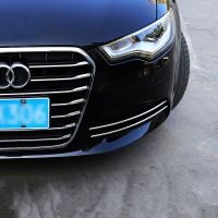 Limited Time Discounts Car Front Fog Lamps Cover Grille Slats Trim Stickers For Audi A6 C7 2012-2015 Exterior Fog Lights Decoration Strips Accessories