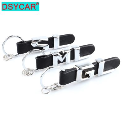 [HOT CPPPPZLQHEN 561] DSYCAR รถพวงกุญแจโลหะพวงกุญแจพวงกุญแจแหวนพวงกุญแจหนังพวงกุญแจสำหรับ Mercedes Benz GL ML SL