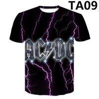 เสื้อยืดแขนสั้นพิมพ์ลายหินทางหลวงไปนรก ACDC 3มิติ