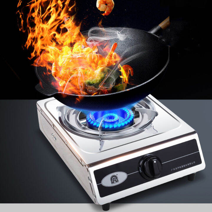 Gas Stove Contertop Single Cooker Stainless Steel Fierce Fire Gas
