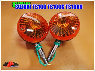 SUZUKI TS100 TS100C TS100N REAR TURN SIGNAL (LH&amp;RH) SET PAIR // ไฟเลี้ยว หลัง (ฝาครอบไฟสีส้ม) ซ้าย-ขวา (2 ดวง) สินค้าคุณภาพดี