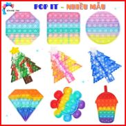 Đồ Chơi Pop It Màu Cầu Vồng Giúp Xả Stress