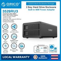 ORICO 35 Series 2 bay 3.5 USB3.0 to SATA With RAID HDD Docking Station Aluminum HDD Enclosure 48W Power Adapter Support UASP(3529RU3)