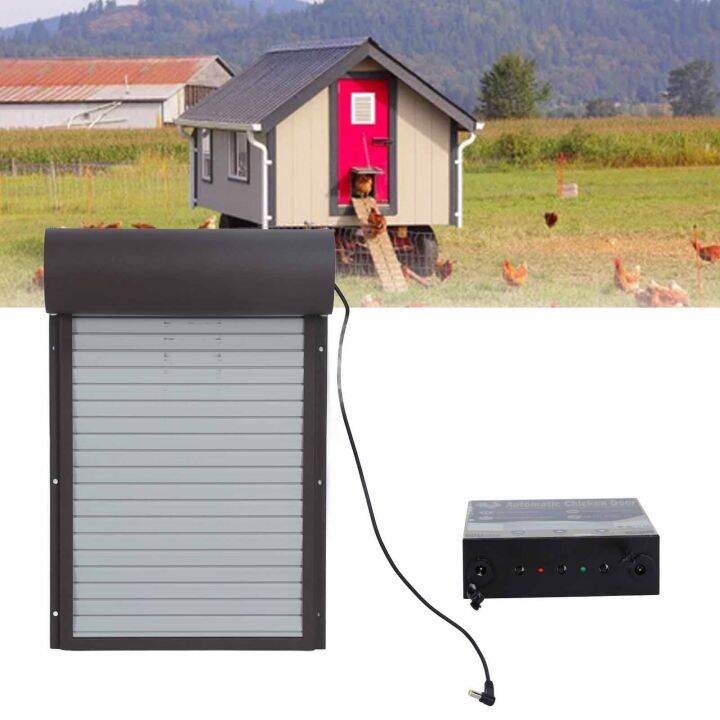 Rolling Curtain Chicken House Door Rustproof Automatic Chicken Coop Door Solar Powerd for Duck