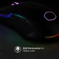 Cooler Master CM310 Gaming Mouse, Ambidextrous Shape, Pixart A3325, 10000 DPI, RGB Illumination, Matte UV Coating, Textured Rubberized Side Grips. 