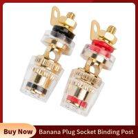 Banana Plug Connector Audio Jack Socket 4mm Binding Post For Amplifier Speaker Terminal Board Gold Plated Consumer Electronics