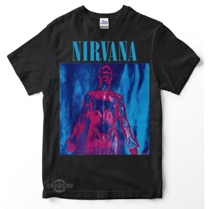 new-เสื้อยืด-เสื้อยืดพรีเมี่ยม-nirvana-black-sliver-nirvana-t-shirt-nevermind-t-shirt-vintage-tshirt