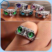 WENYA วันแม่ Jewelry ของขวัญ Statement Ring Open Adjustable Owl Eye Vintage Ring