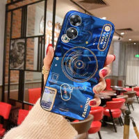 เคสใส่โทรศัพท์สำหรับ OPPO A38 4G OPPOA58 A58 NFC 4G 2023ความคิดสร้างสรรค์ใหม่รูปแบบกล้องสไตล์วินเทจคู่บลูเรย์เคสมือถือซิลิเคิลนิ่ม TPU ฝาหลังเคสกันกระแทก