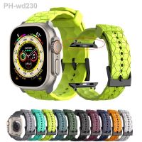 Football Pattern Band For apple watch strap Ultra 49mm 45mm 44mm 41mm 40mm Pulseira correa Bracelet iwatch Series SE 8 7 6 5 4