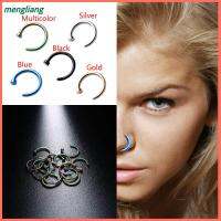 MENGLIANG 3/5/10PCS 8mm Unisex มีเสน่ห์ คลิปออน ใส่ห่วง ไม่เจาะ ห่วงจมูก แหวนจมูก เครื่องประดับร่างกาย