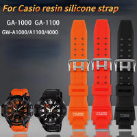 สายยางซิลิโคนสำหรับ Casio G-SHOCK GA1000 GA1100 GW4000 G14001100สีฟ้าสีแดงกันน้ำสายนาฬิกาข้อมืออุปกรณ์เสริมของผู้ชาย