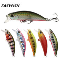 1PCS Minnow Fishing Lure 3D Eyes 50mm 5g เหยื่อพลาสติก Hard เหยื่อประดิษฐ์ Wobbler Crankbait ฤดูหนาวทะเลตกปลา Bass Tackle-Luqiande