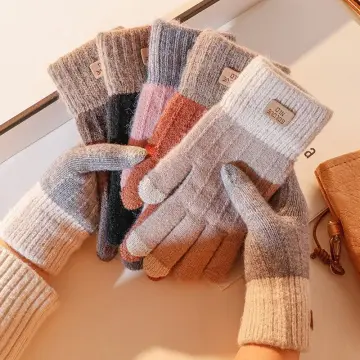 Women Stylish Hand Warmer Winter Gloves Arm Crochet Knitting Faux Wool  Mitten Warm Fingerless Glove Twist Pattern Women Gloves