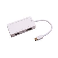 4-in-1 Mini Display Port to VGA/HDMI/DVI/Audio with Micro USB Port Adapter for Apple iMac/Laptop Microsoft Sufacepro 2 3 4 Adapters