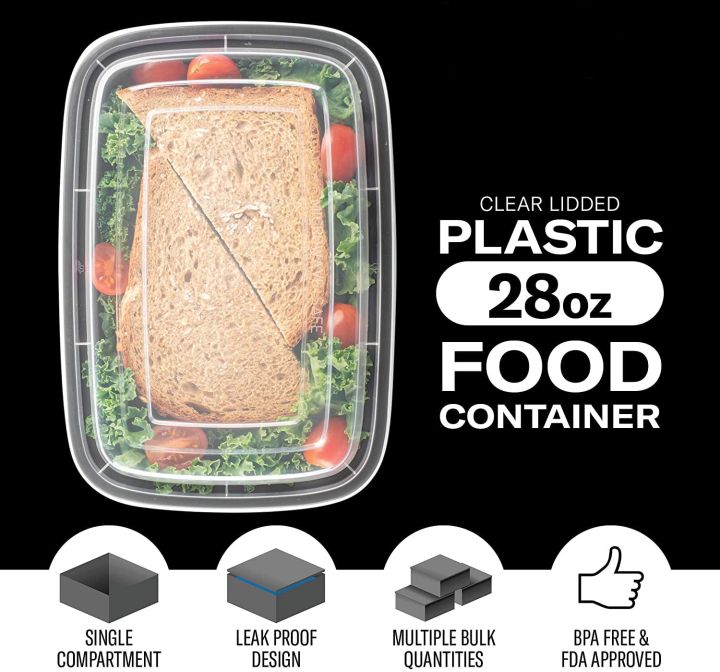 10pcs-disposable-plastic-food-containers-fruit-salad-bento-box-prep-storage-lunch-boxes-microwavable-meal-restaurant-supplies