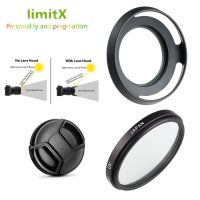 40.5Mm UV Filter + Metal  Hood Cap For Sony ZV-E10 ZVE10 A6600 A6500 A6400 A6300 A6100 A6000 A5100 A5000 With 16-50Mm