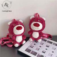 เป้รูปหมีรูปสัตว์อนิเมะน่ารักจากเรื่อง RONGLA Plush Lotso Strawberry สีชมพูสุดฮอตสำหรับเด็กผู้หญิงนักเรียน