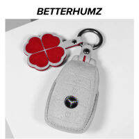 Betterhumz Alcantara สำหรับ Benz รถฝาครอบกุญแจรีโมทกรณีเชลล์ W204 W205 W212 GLA GLK GL SLK SLC AMG GT CLS GLS SLS