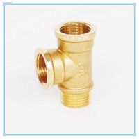 ■✷⊙ Brass Pipe fitting Male x Female x Female 1/8 1/4 3/8 1/2 Thread Tee Type copper Fittings water oil gas adapter