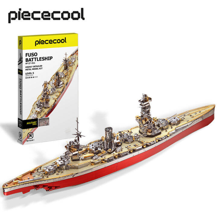 Piececool 3D Metal Puzzles Warship Model KitsFuso Battleship DIY